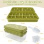 Ice Cube Tray with Lid and Bin, 64 Grids Ice Trays for Freezer with Bin, Silicon
