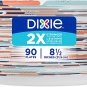 Dixie Paper Plates, 8 1/2 Inch, Dinner Size Printed Disposable Plate, 90 Count