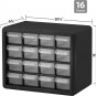 10116, 16 Drawer Plastic Parts Storage Hardware and Craft Cabinet, 10-1/2-Inch W