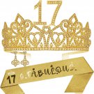 17Th Birthday Tiara,Birthday Gifts for 17 Year Old Female,17Th Birthday Gifts fo
