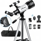 Telescope for Adults & Kids, 70Mm Aperture 400Mm Refractor Telescope (24X-180X)