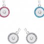 Rhinestones Snap Button Jewelry Charms 18Mm, round Snaps Charms for Women DIY Sn