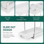 Adjustable Height under Sink Organizers and Storage, 2 Tier Sliding Bathroom Bas