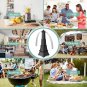 2 Pcs Foldable Fly Fan for Outdoor Tables Fly Away Bug Repellent Fan Table Top B