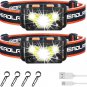 Headlamp Rechargeable, 1300 Lumen Ultra-Light Bright LED Rechargeable Headlight