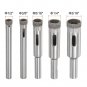 5Pcs Diamond Drill Bit Set 3/16" 1/4" 5/16" 3/8" 1/2" Hollow Drill Bits Hole Saw