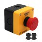 Emergency Stop Push Button Switch,10A 660V 1NO 1NC with Waterproof Box IP65, 2Pc