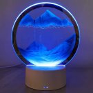 Moving Sand Art Picture round Glass 3D Deep Sea Sandscape in Motion Display Flow