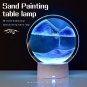 Moving Sand Art Picture round Glass 3D Deep Sea Sandscape in Motion Display Flow