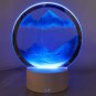 Moving Sand Art Picture round Glass 3D Deep Sea Sandscape in Motion Display Flow