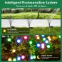 Solar Garden Lights, 2 Pack Solar Firefly Lights, New Upgraded Garden Lights Sol