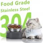 Raised Cat Food Bowl, Stainless Steel Cat Dish for Food Water anti Vomiting Elev