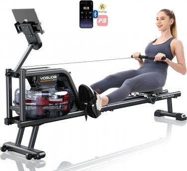 Magnetic/Water Rowing Machine 350 LB Weight Capacity - Foldable Rower for Home U