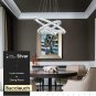Modern Chandeliers Dimmable Crystal LED 3 Rings Pendant Light Adjustable Cords f