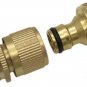 Quick Connect Garden Hose Fitting 3/4 GHT Lead-Free Solid Brass with 4 Rubber Wa