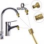 Quick Connect Garden Hose Fitting 3/4 GHT Lead-Free Solid Brass with 4 Rubber Wa