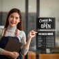 Business Hours Sign, Hanging Open and Closed Sign, Store Hours Signs for Busines