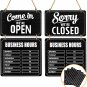 Business Hours Sign, Hanging Open and Closed Sign, Store Hours Signs for Busines