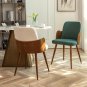 Mid Century Modern Dining Chairs,Upholstered Dining Chairs with Bentwood Backres