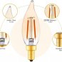 Candelabra Chandelier LED Light Bulb, Candle Flame Tip Decorative Dimmable Unfli