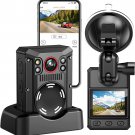 4K Dash Cam, Body Camera Built-In 128G & 3500Mah Battery with 11 Hours Recording