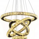 Modern Crystal Chandelier, Dining Room Living Room LED Ceiling Pendant Light Con