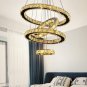 Modern Crystal Chandelier, Dining Room Living Room LED Ceiling Pendant Light Con