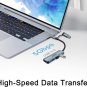 USB Hub,  4 Ports Double Adapter USB Extender Ultra Slim USB C to USB Adapter 3.