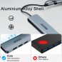 USB Hub, 4 Ports Double Adapter USB Extender Ultra Slim USB C to USB Adapter 3.