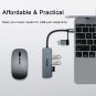 USB Hub, 4 Ports Double Adapter USB Extender Ultra Slim USB C to USB Adapter 3.