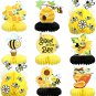 Bumble Bee Party Decorations, 9 Pack Honey Bee Honeycomb Table Centerpieces for