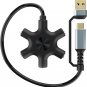 USB A/C to Headphone Splitter, 5-Jack 3.5 Mm Audio Headphone Splitter Stereo Aud