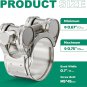 6 Pack 17-19Mm T Bolt Hose Clamp,304 Stainless Steel Adjustable Heavy Duty Hose