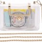 Small Clear Purse Stadium Approved, Gold Fashion Clear Crossbody Bag for Women f