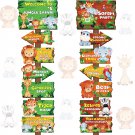 28 Pieces Safari Jungle Party Signs Wild Animal Directional Signs Jungle Animals