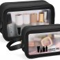 Toiletry Bag for Women Men, Translucent Waterproof 2 Pcs Makeup Cosmetic Bag Tra