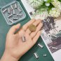 16 Sets Alloy Bra Buckles 19X13.5Mm Sewing on Clothes Bra Clip Hook Rhinestone L