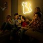 Cute Cat Neon Sign, Warm White Cat Cat Kitty Led Neon Lights Powered by USB or B