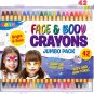 42PCS Face and Body Paint Crayons, Face Painting Kit Safe and Non-Toxic Ultimate