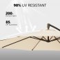 10Ft Patio Umbrella with Base Included, Outdoor Offset Cantilever Umbrella with