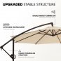 10Ft Patio Umbrella with Base Included, Outdoor Offset Cantilever Umbrella with