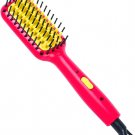 Mini Hair Straightener Brush, Fast Heating Straightening Comb with anti Scald &