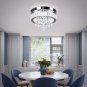 FRIXCHUR 11.8" Modern Ceiling Light Flush Mount Crystal Chandelier LED Raindrop