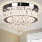FRIXCHUR 11.8" Modern Ceiling Light Flush Mount Crystal Chandelier LED Raindrop