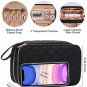 Travel Makeup Bag,Double Layer Toiletry Organizer Women Makeup Brush Bag Cosmeti