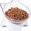 Cat Bowl, anti Spill Tilted Cat Food Bowls, Whisker Fatigue Elevated Cat Bowls,