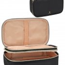 Makeup Bag, Small Travel Makeup Bag Cosmetic Bags for Women Girls Dual Layer Com