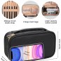 Makeup Bag, Small Travel Makeup Bag Cosmetic Bags for Women Girls Dual Layer Com