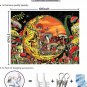 Mushroom Tapestry for Bedroom Hippie Yellow Moon Skull Tapestry Aesthetics Wall