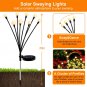 Solar Swaying Light, Solar Garden Lights, New Upgraded 8LED, 2 Modes Solar Firef